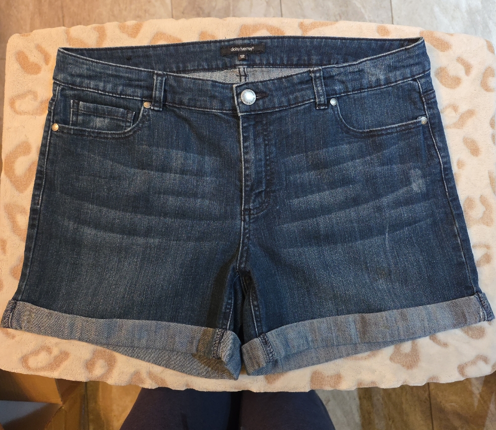 Daisy Fuentes Dark Blue Jean Shorts